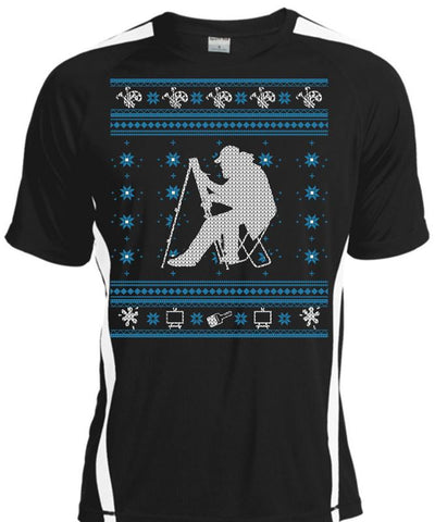 A black t-shirt with the shopify logo