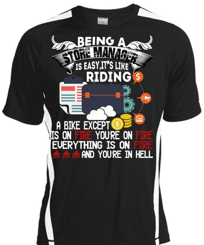 A black t-shirt with the shopify logo