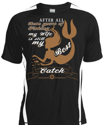 A black t-shirt with the shopify logo