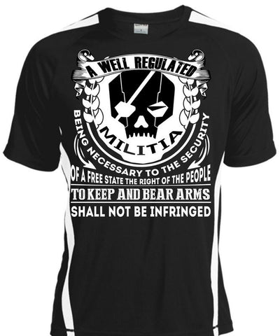 A black t-shirt with the shopify logo