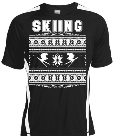 A black t-shirt with the shopify logo