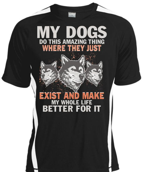 A black t-shirt with the shopify logo