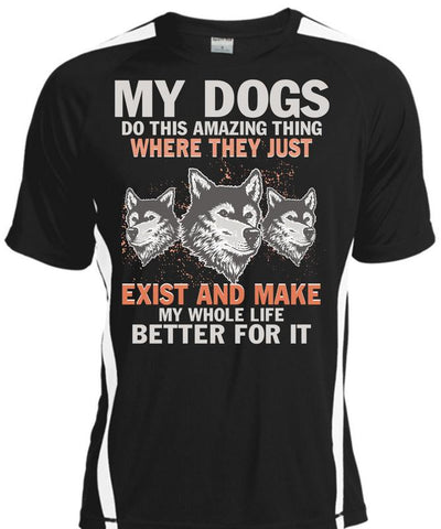 A black t-shirt with the shopify logo