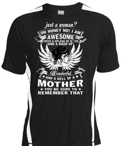 A black t-shirt with the shopify logo