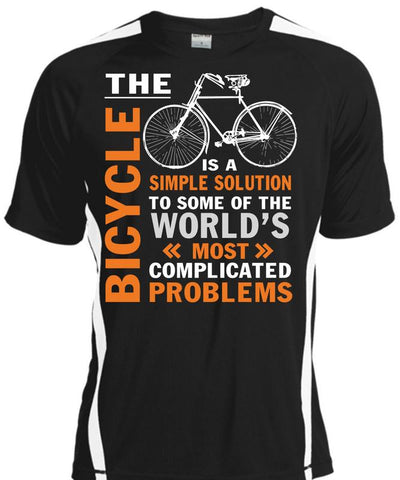A black t-shirt with the shopify logo