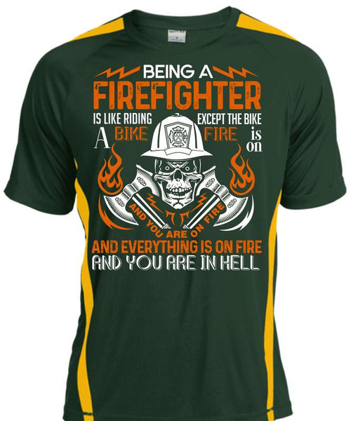Being A Firefighter T Shirt, Like Riding A Bike Fire T Shirt, Cool Shirt