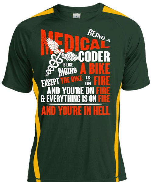 Being A Medical Coder T Shirt, Riding A Bike T Shirt, Cool Shirt