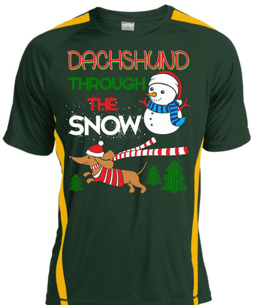 Dachshund Through The Snow T Shirt, I Love Christmas T Shirt, Cool Shirt