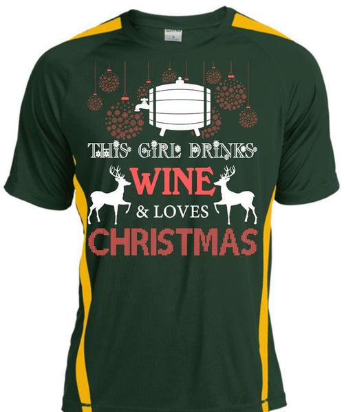 This Girl Drinks Wine T Shirt, Loves Christmas T Shirt, Cool Shirt