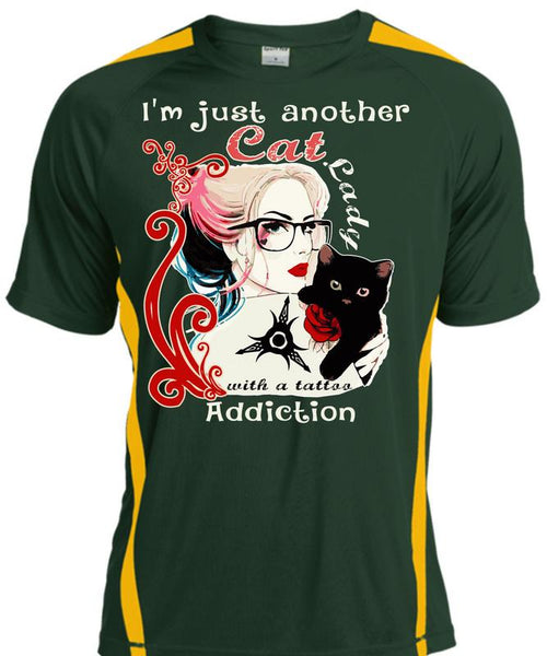 I'm Just Another Cat Lady T Shirt, Tattoo Addiction T Shirt, Cool Shirt