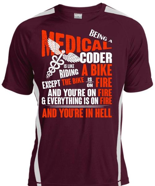 Being A Medical Coder T Shirt, Riding A Bike T Shirt, Cool Shirt