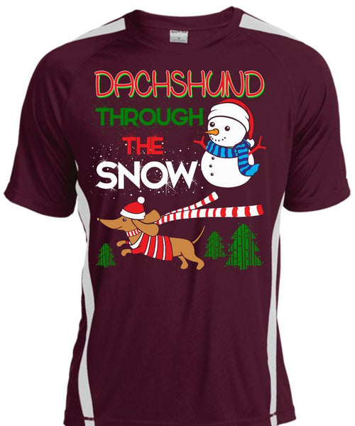 Dachshund Through The Snow T Shirt, I Love Christmas T Shirt, Cool Shirt