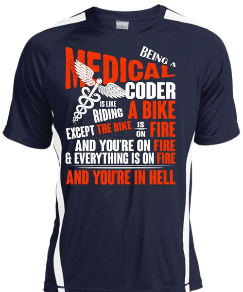 Being A Medical Coder T Shirt, Riding A Bike T Shirt, Cool Shirt