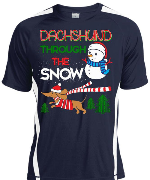 Dachshund Through The Snow T Shirt, I Love Christmas T Shirt, Cool Shirt