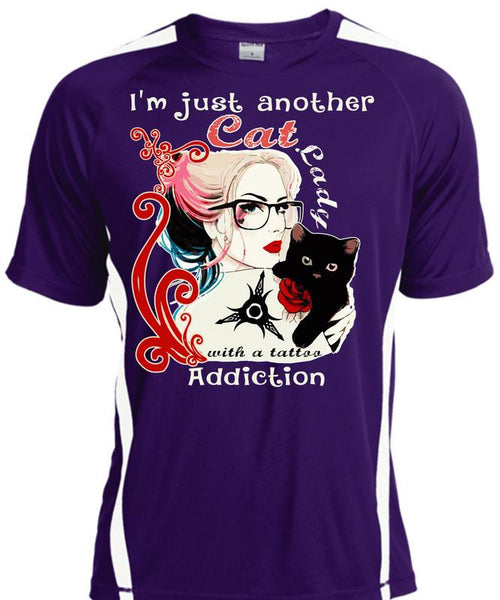 I'm Just Another Cat Lady T Shirt, Tattoo Addiction T Shirt, Cool Shirt
