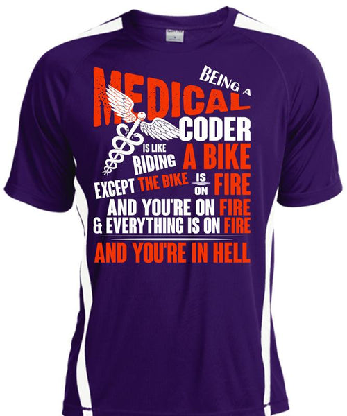 Being A Medical Coder T Shirt, Riding A Bike T Shirt, Cool Shirt