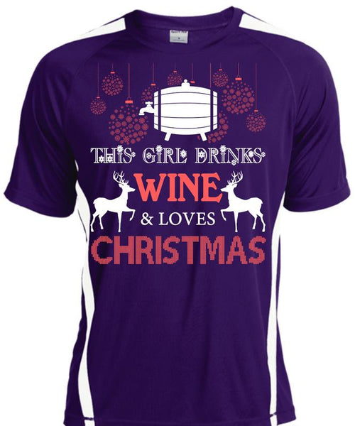 This Girl Drinks Wine T Shirt, Loves Christmas T Shirt, Cool Shirt