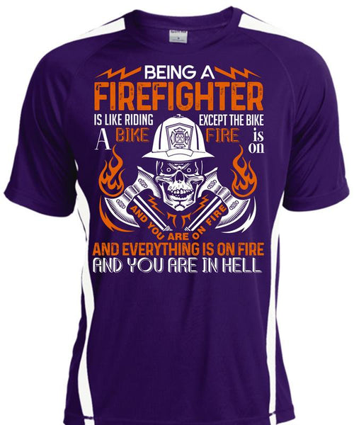 Being A Firefighter T Shirt, Like Riding A Bike Fire T Shirt, Cool Shirt