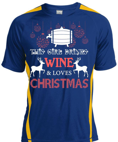 This Girl Drinks Wine T Shirt, Loves Christmas T Shirt, Cool Shirt
