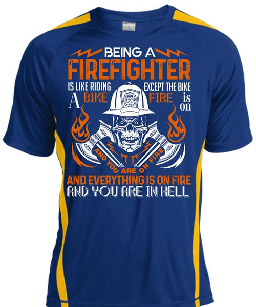 Being A Firefighter T Shirt, Like Riding A Bike Fire T Shirt, Cool Shirt