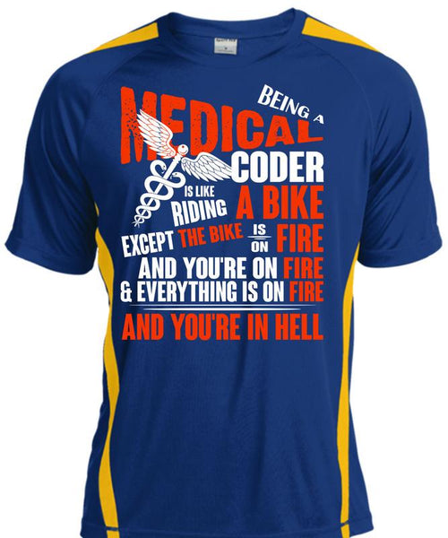 Being A Medical Coder T Shirt, Riding A Bike T Shirt, Cool Shirt