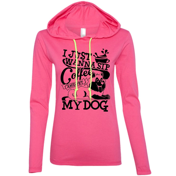 I Just Wanna Sip Coffee My Dog T Shirt, I Love My Dog T Shirt, Awesome T-Shirts