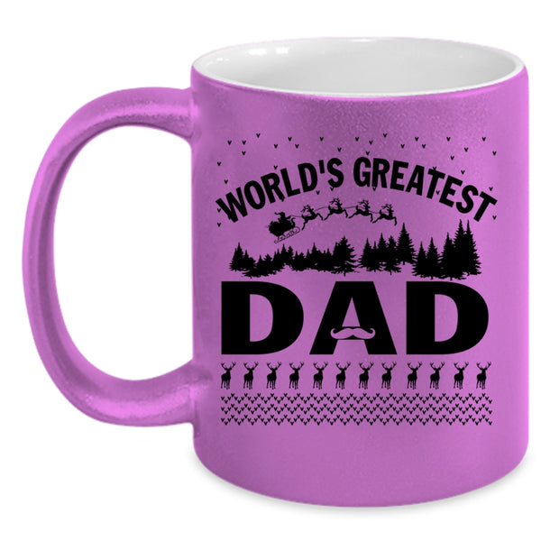 Christmas Gift For Dad Coffee Mug, World's Greatest Dad Accent Mug