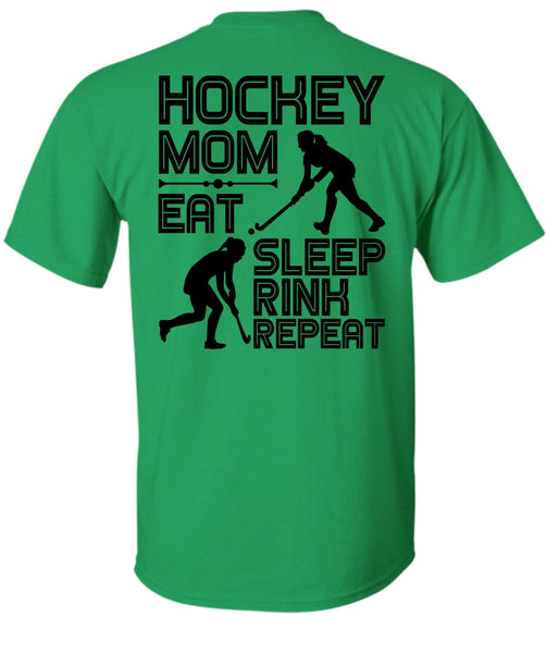 Hockey Mom Eat Sleep Rink Repeat T Shirt, I Love Hockey T Shirt