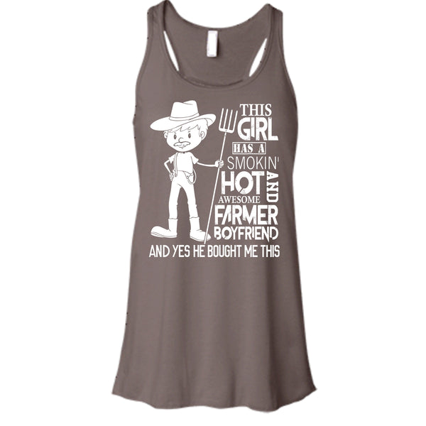 Awesome Farmer Boyfriend T Shirt, Coolest Farmer's Girlfriend T Shirt, Cool T Shirt