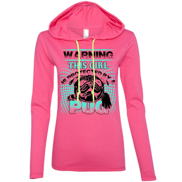 This Girl Is Protected By A Pug T Shirt, I Love Pug T Shirt, Awesome T-Shirts