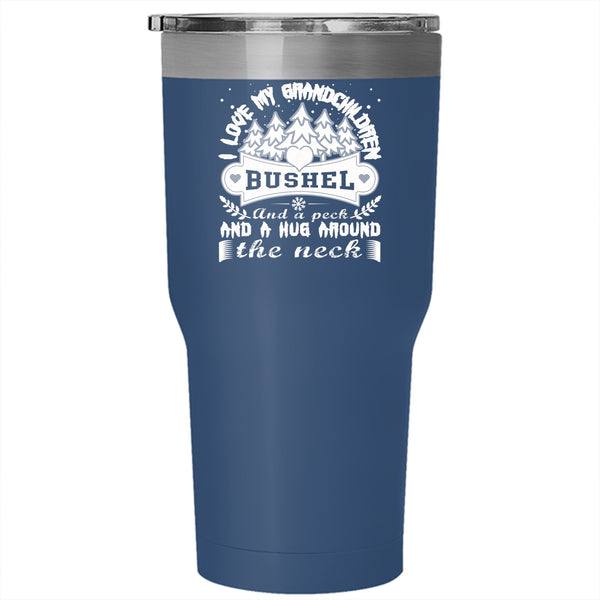 I Love My Grandchildren Tumbler 30 oz Stainless Steel, Christmas Gift For Dad Travel Mug