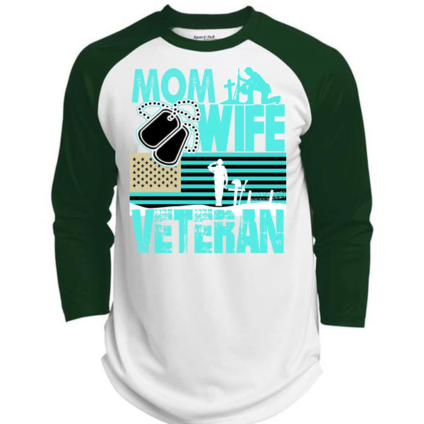 Mom Wife Veteran T Shirt, I Love Mom T Shirt, Awesome T-Shirts  (Polyester Game Baseball Jersey)