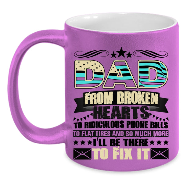 Awesome Father Coffee Mug, Dad From Broken Hearts Accent Mug