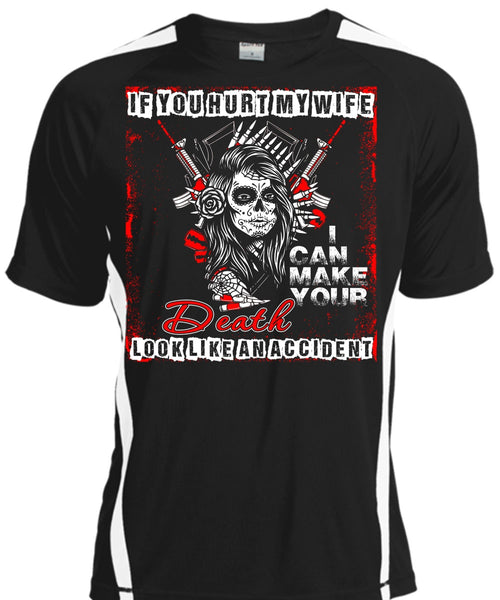 A black t-shirt with the shopify logo