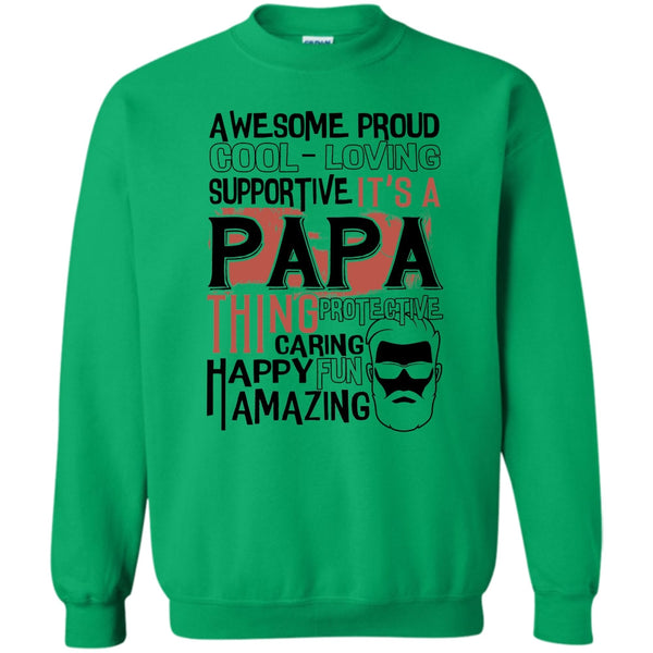 Coolest Papa Ever T Shirt, Awesome Proud Sweatshirt