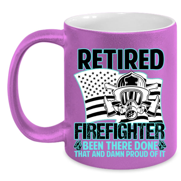 Cool Gift For Grandpas Coffee Mug, Retired Firefighter Accent Mug