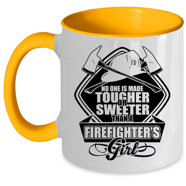Beautiful Wife Coffee Mug, Firefighter's Girl Accent Mug