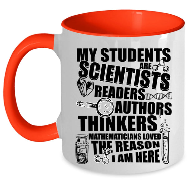 Mathematicians Loved Coffee Mug, My Students Are Scientists Accent Mug