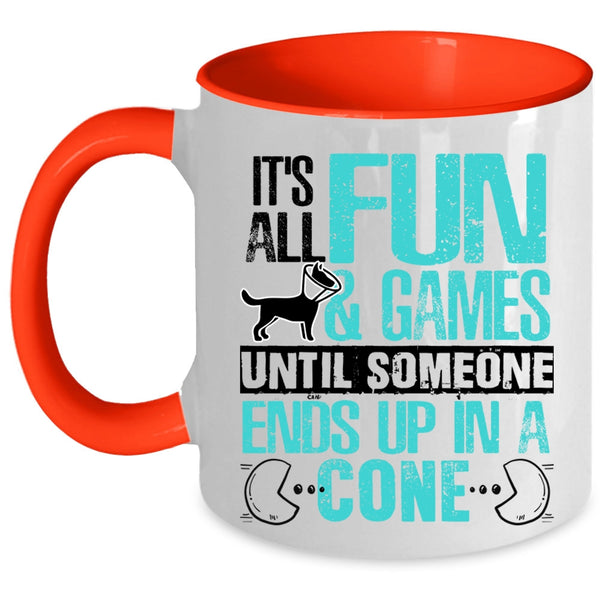 Funny Gaming Coffee Mug, It's All Fun And Games Accent Mug