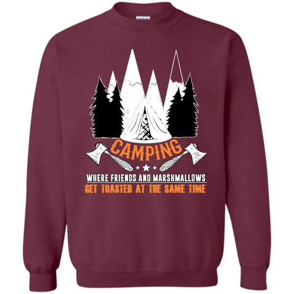 Where Friends And Marshmalows T Shirt, Coolest Camping Sweatshirt