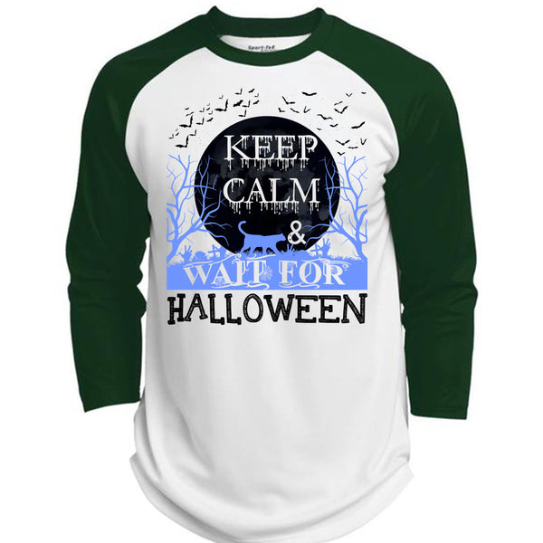 Keep Calm And Wait For Halloween T Shirt, I Love You Pumpkin T Shirt, Awesome T-Shirts  (Polyester Game Baseball Jersey)