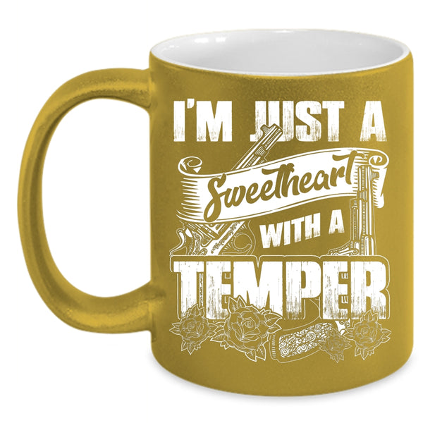 I'm Just A Sweetheart With A Temper Coffee Mug, Cool Couple Coffee Cup