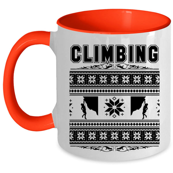 Cute Gift For Climber Coffee Mug, Climbing Accent Mug