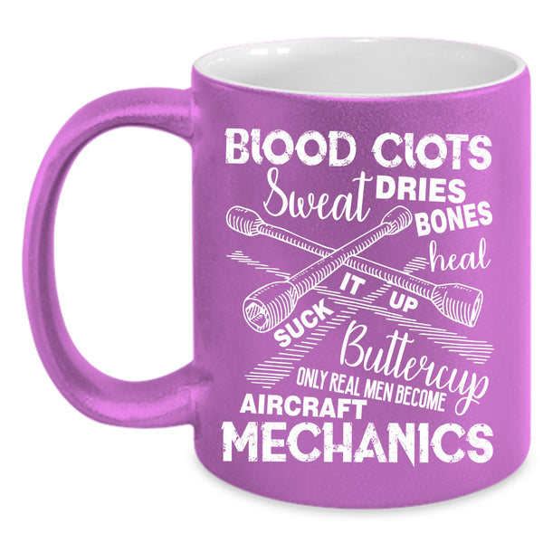 Only Real Men Become Aircraft Mechanics Coffee Mug, Cool Coffee Cup
