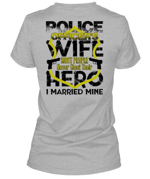 Police Officer's Wife T Shirt, I Love Wife T Shirt