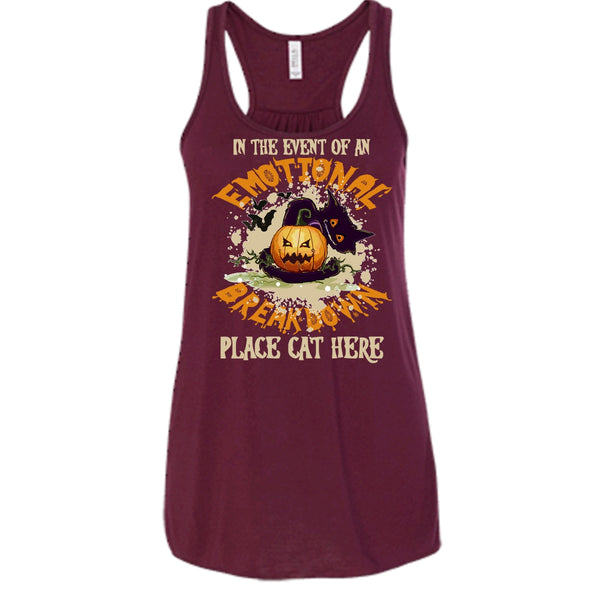 In The Event Of An Emotional Breakdown T Shirt, Place Cat Here T Shirt, Cool T Shirt