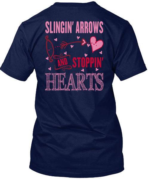 Slinging Arrows And Stopping Hearts T Shirt, I Love Husband T Shirt
