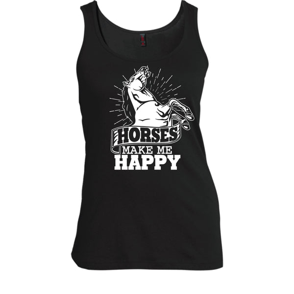 Horses Make Me Happy T Shirt, I Love Horses Tank Top