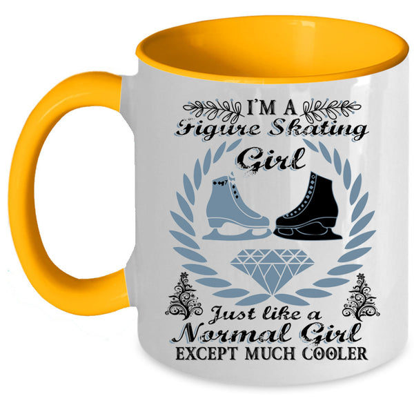 Beautiful Girl Coffee Mug, I'm A Figure Skating Girl Accent Mug