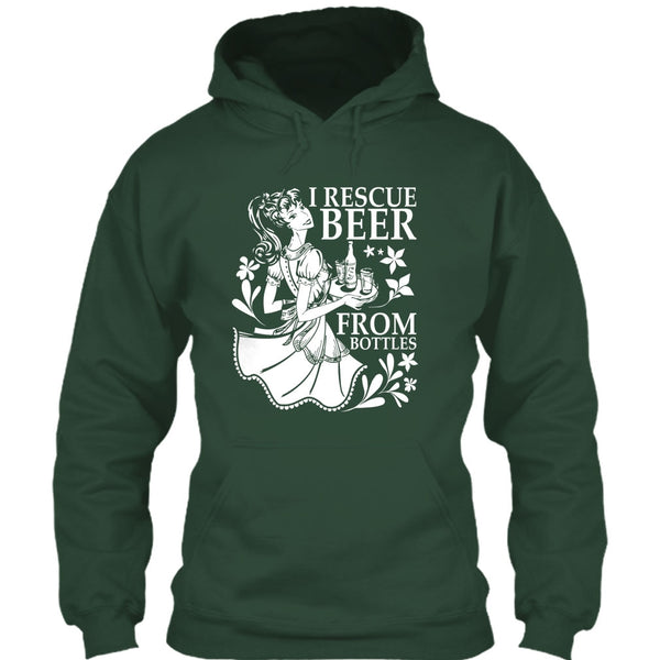 I Rescue Beer From Bottles T Shirt, Coolest Beer Drinker T Shirt